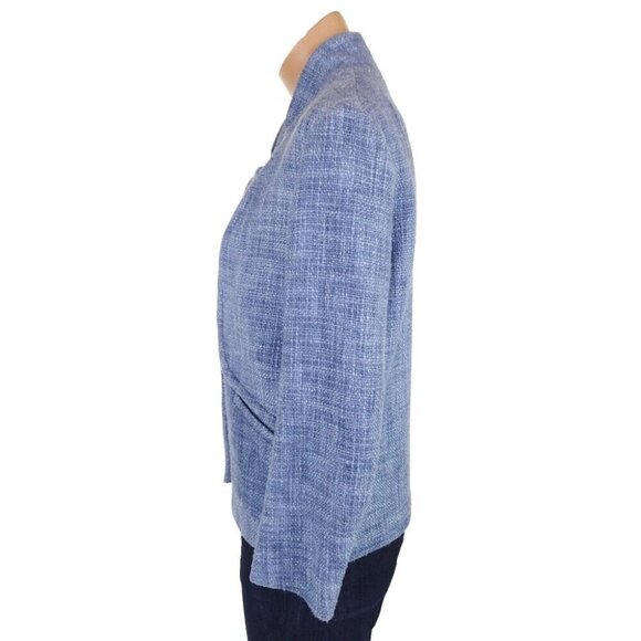 Maje Blue Textured Blazer - Picture 3 of 8